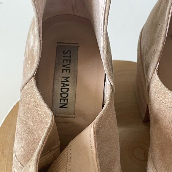 Pre-Owed Steve Madden Womens Tan Leather Bootie Size 9.5 - Picture 8 of 9